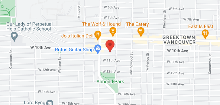 map of 3630 W 10TH AVENUE